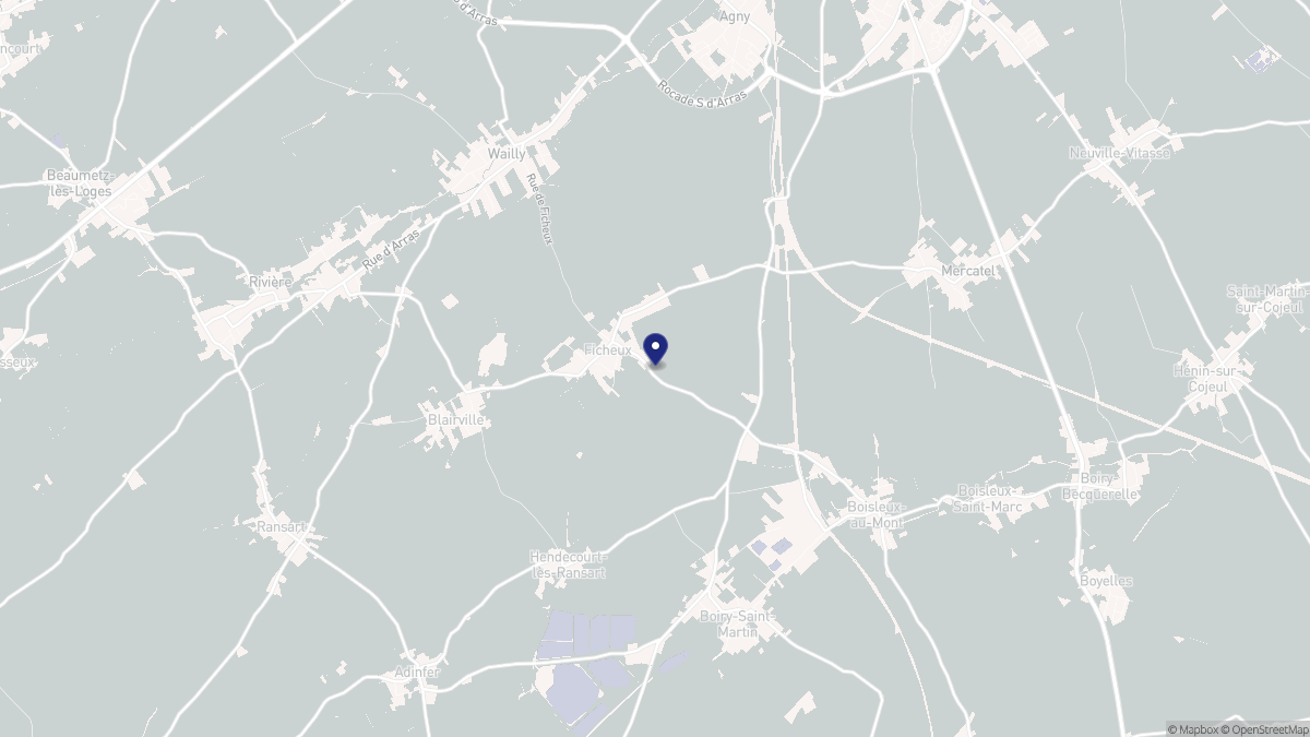 Aperçu cartographique de Ficheux, centré sur la commune