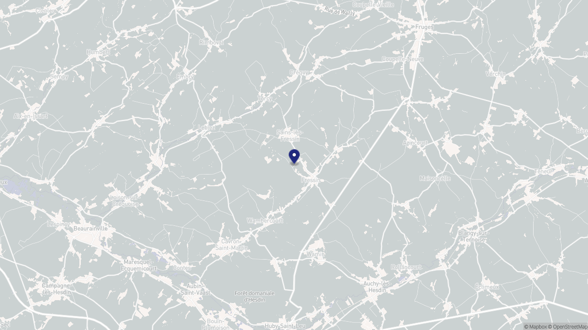 Aperçu cartographique de Fressin, centré sur la commune