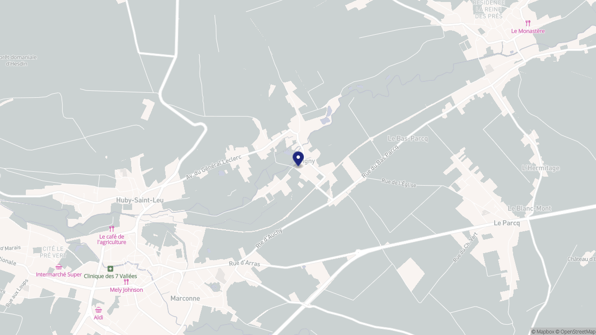 Aperçu cartographique de Grigny, centré sur la commune