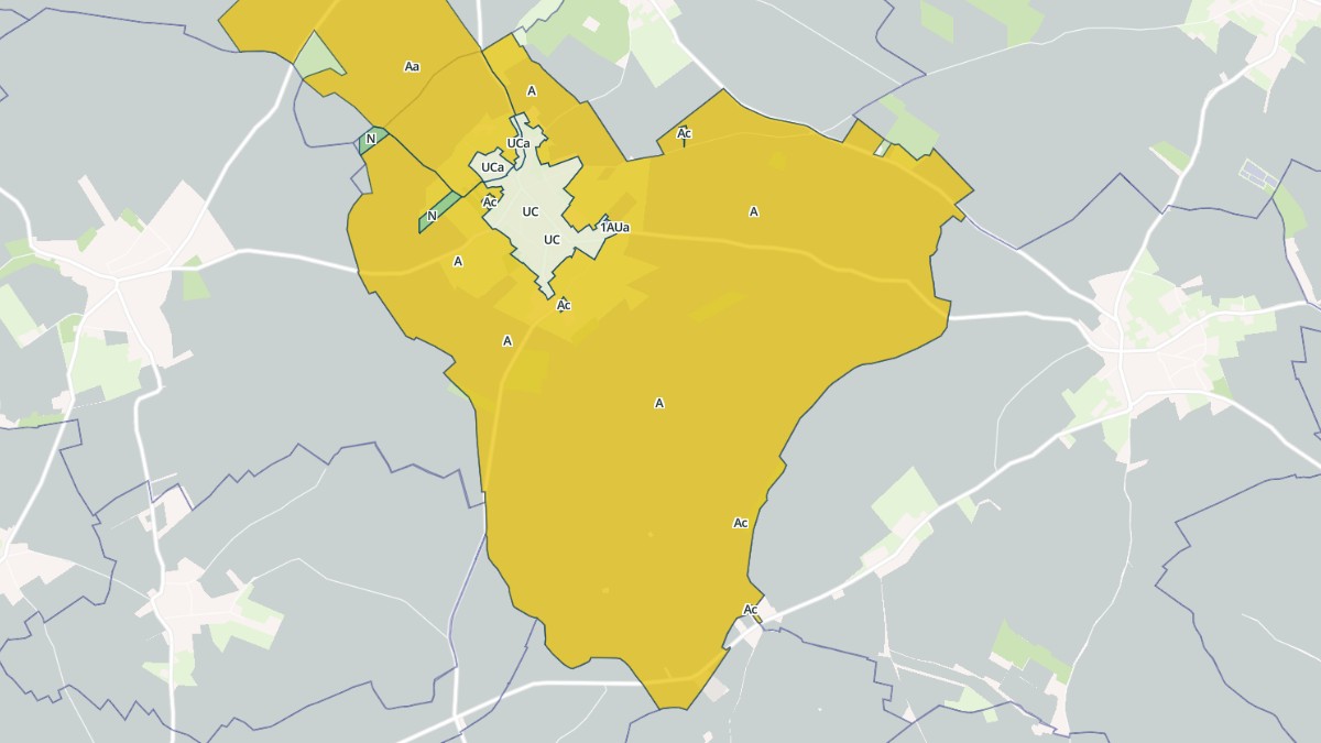Aperçu cartographique de Hébuterne, centré sur la commune