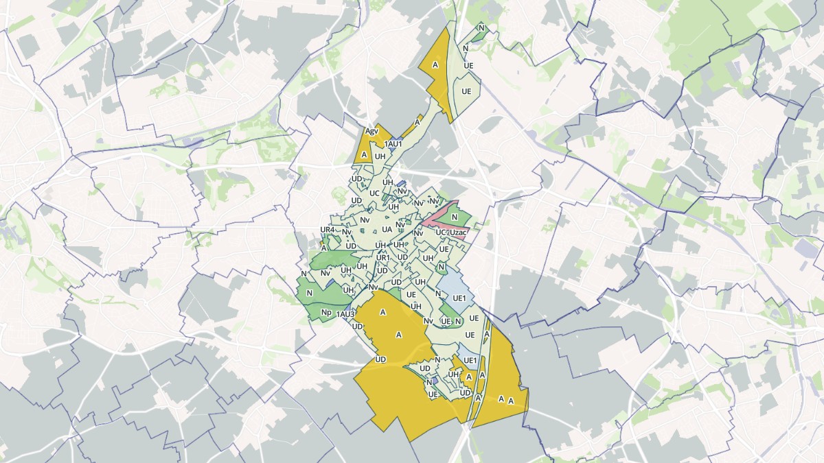 Aperçu cartographique de Hénin-Beaumont, centré sur la commune