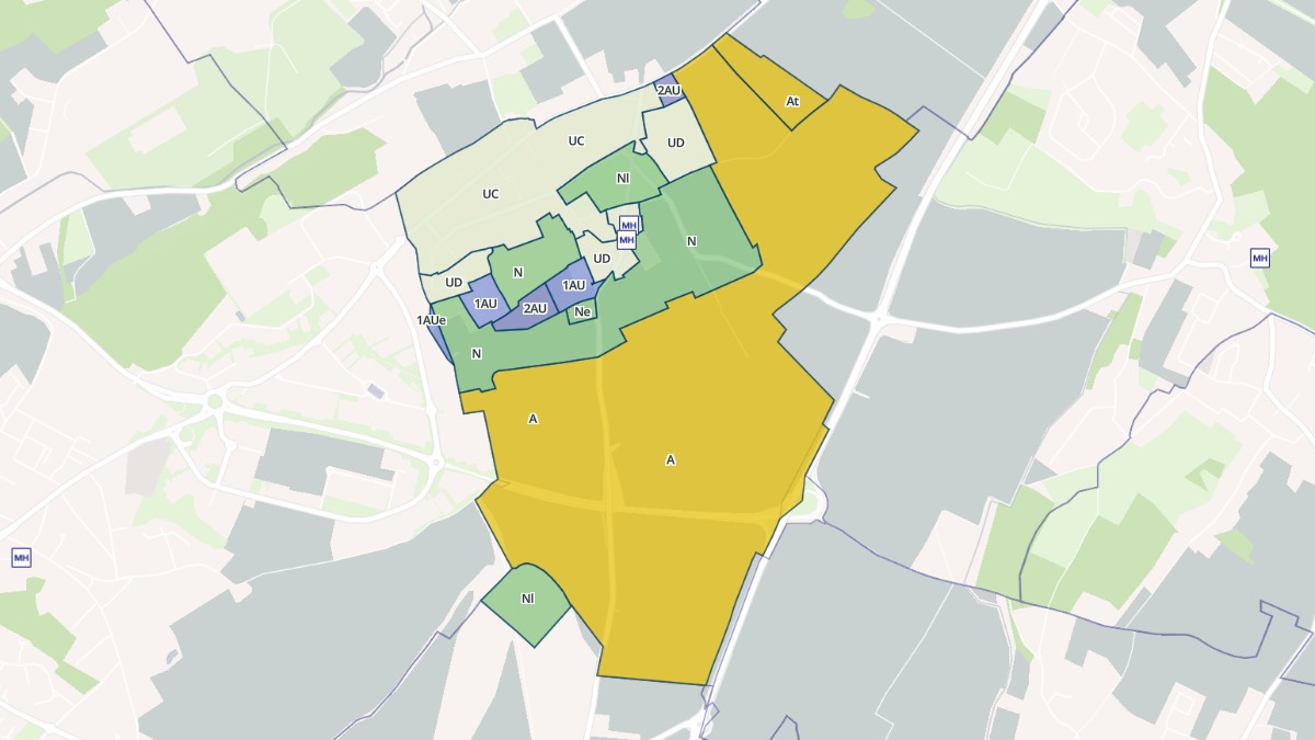 Aperçu cartographique de Hesdigneul-lès-Béthune, centré sur la commune