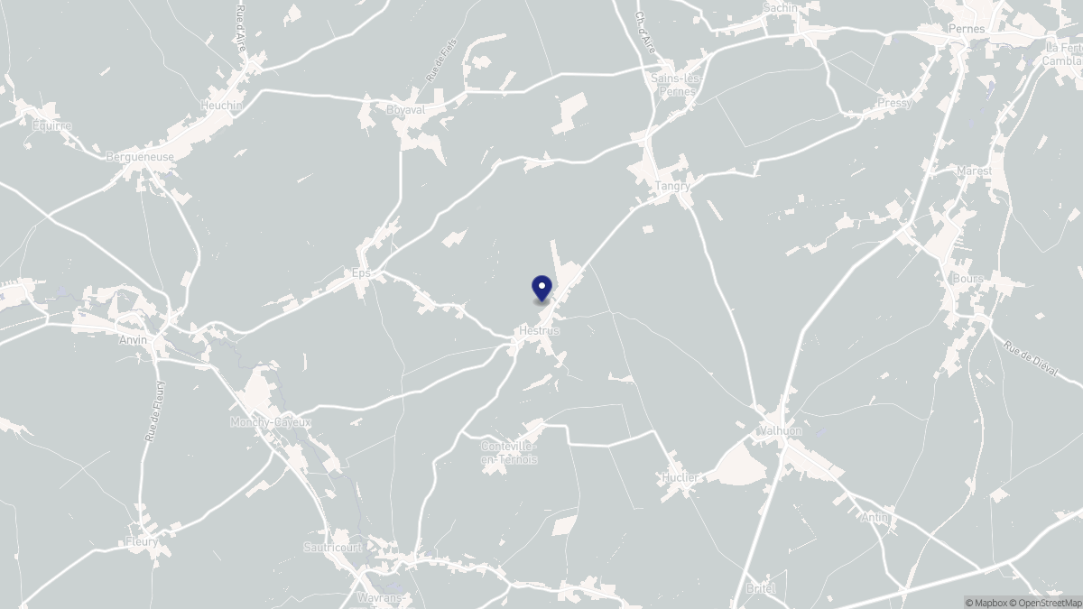 Aperçu cartographique de Hestrus, centré sur la commune