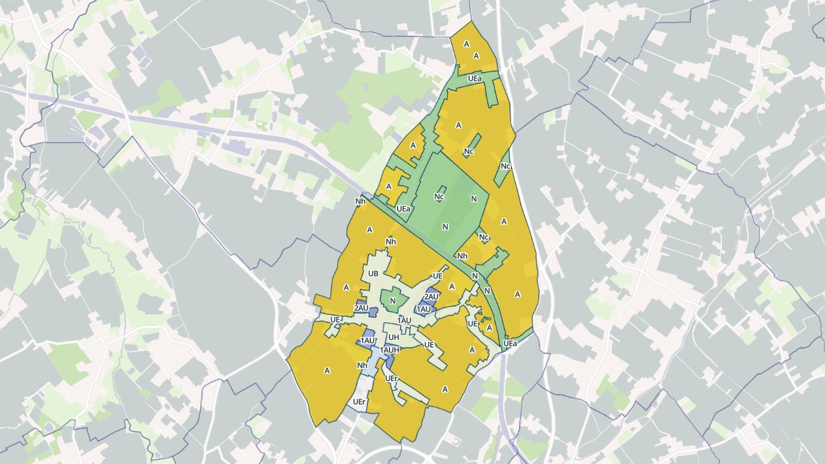 Aperçu cartographique de Hinges, centré sur la commune
