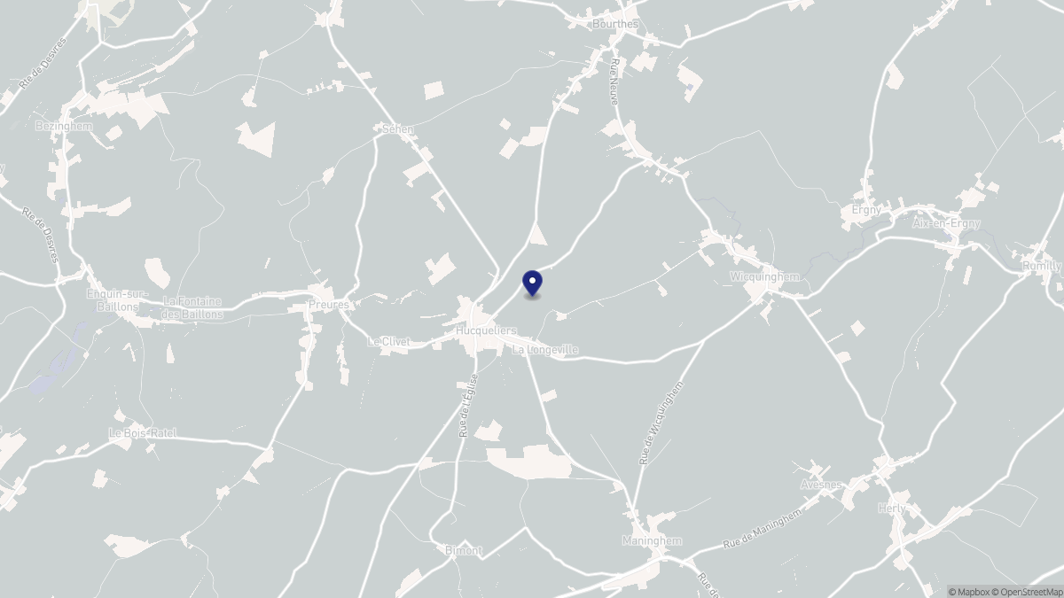Aperçu cartographique de Hucqueliers, centré sur la commune