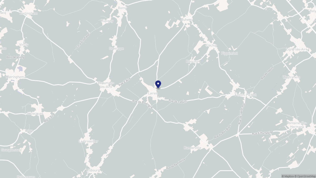 Aperçu cartographique de Laires, centré sur la commune