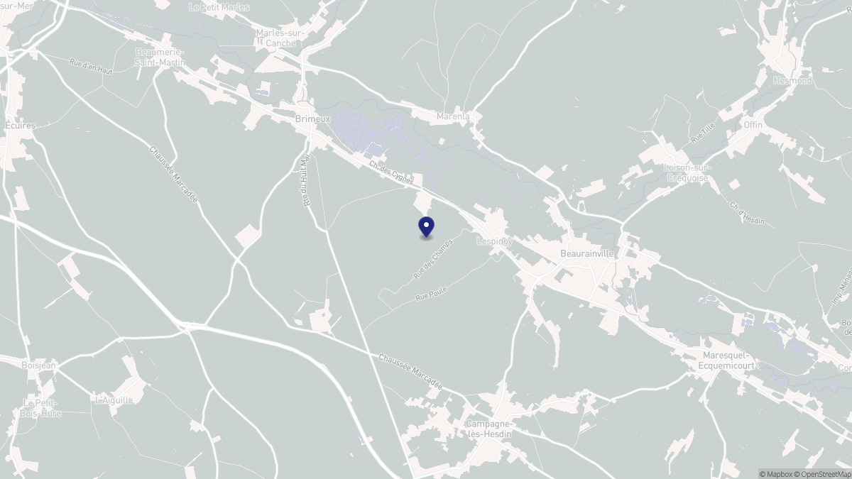 Aperçu cartographique de Lespinoy, centré sur la commune