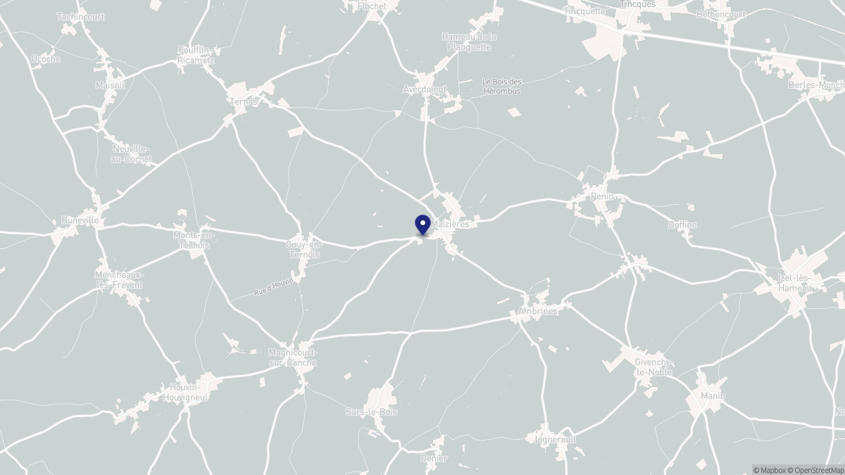 Aperçu cartographique de Maizières, centré sur la commune