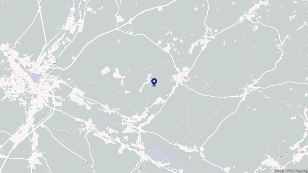 Aperçu cartographique de Marant, centré sur la commune
