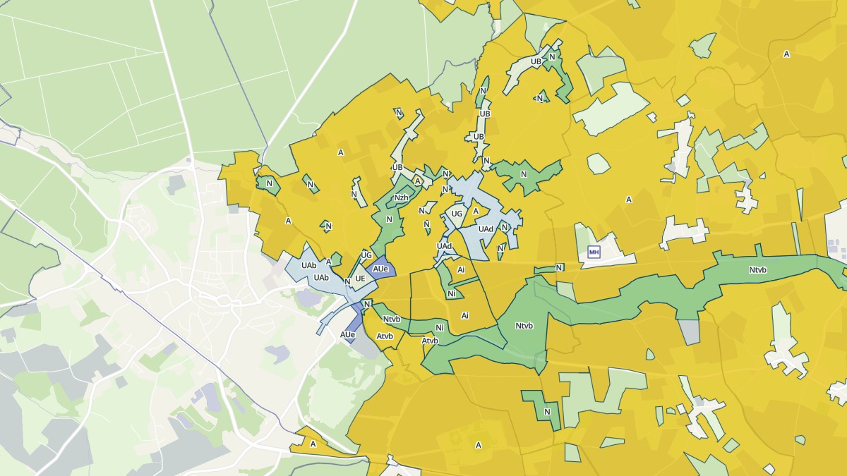 Aperçu cartographique de Menneville, centré sur la commune