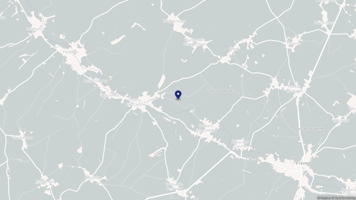 Aperçu cartographique de Monchel-sur-Canche, centré sur la commune