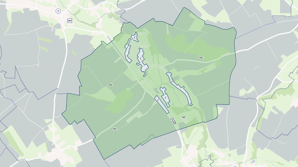 Aperçu cartographique de Monchy-Cayeux, centré sur la commune