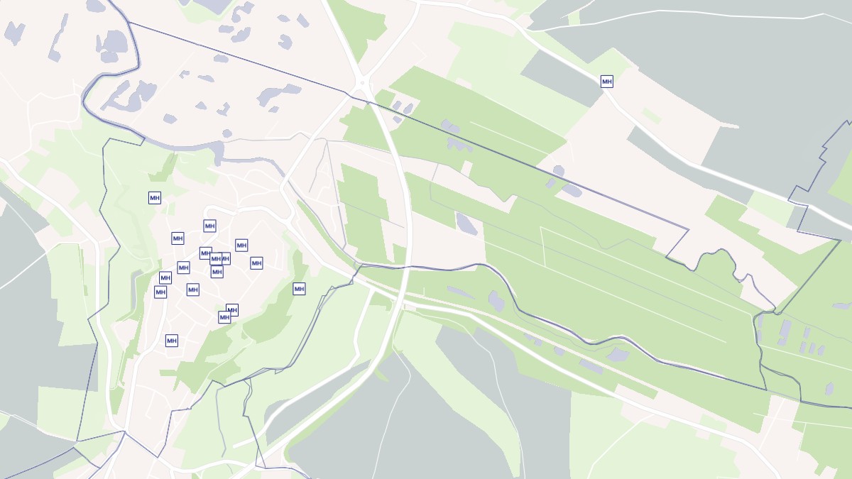 Aperçu cartographique de Montreuil-sur-Mer, centré sur la commune