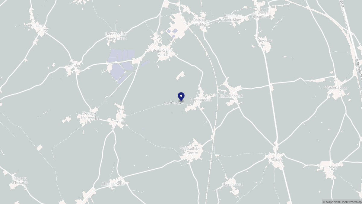 Aperçu cartographique de Moyenneville, centré sur la commune