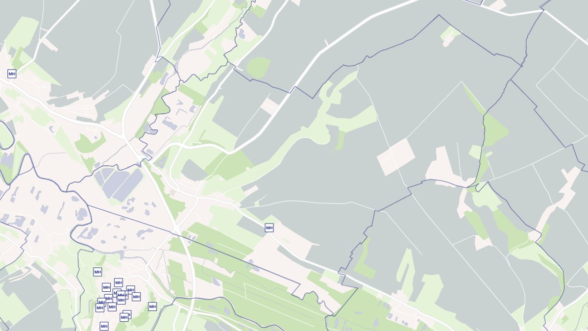Aperçu cartographique de Neuville-sous-Montreuil, centré sur la commune