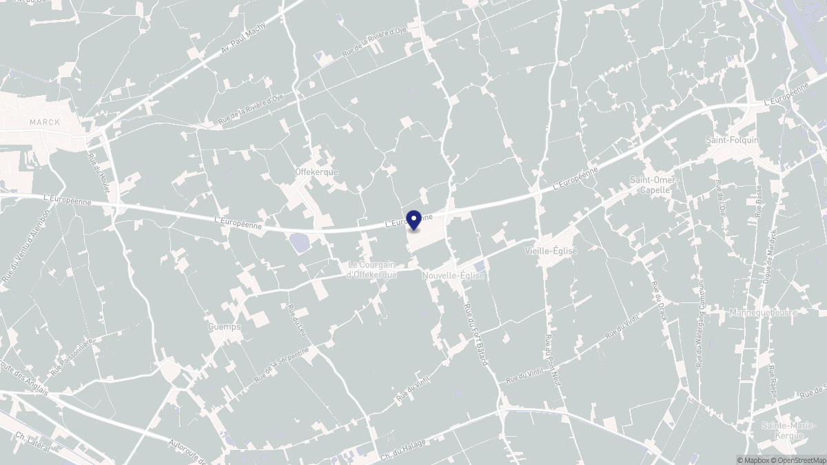 Aperçu cartographique de Nouvelle-Église, centré sur la commune