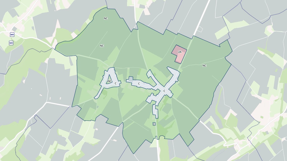 Aperçu cartographique de Nuncq-Hautecôte, centré sur la commune