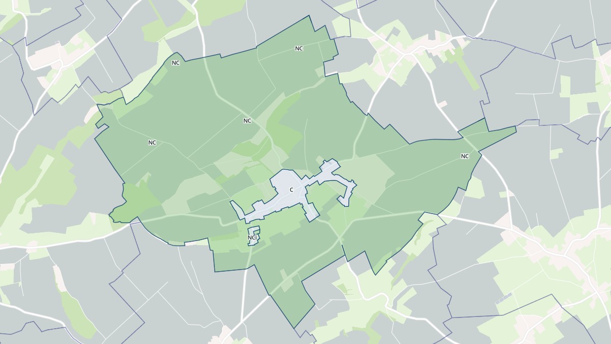 Aperçu cartographique de Œuf-en-Ternois, centré sur la commune