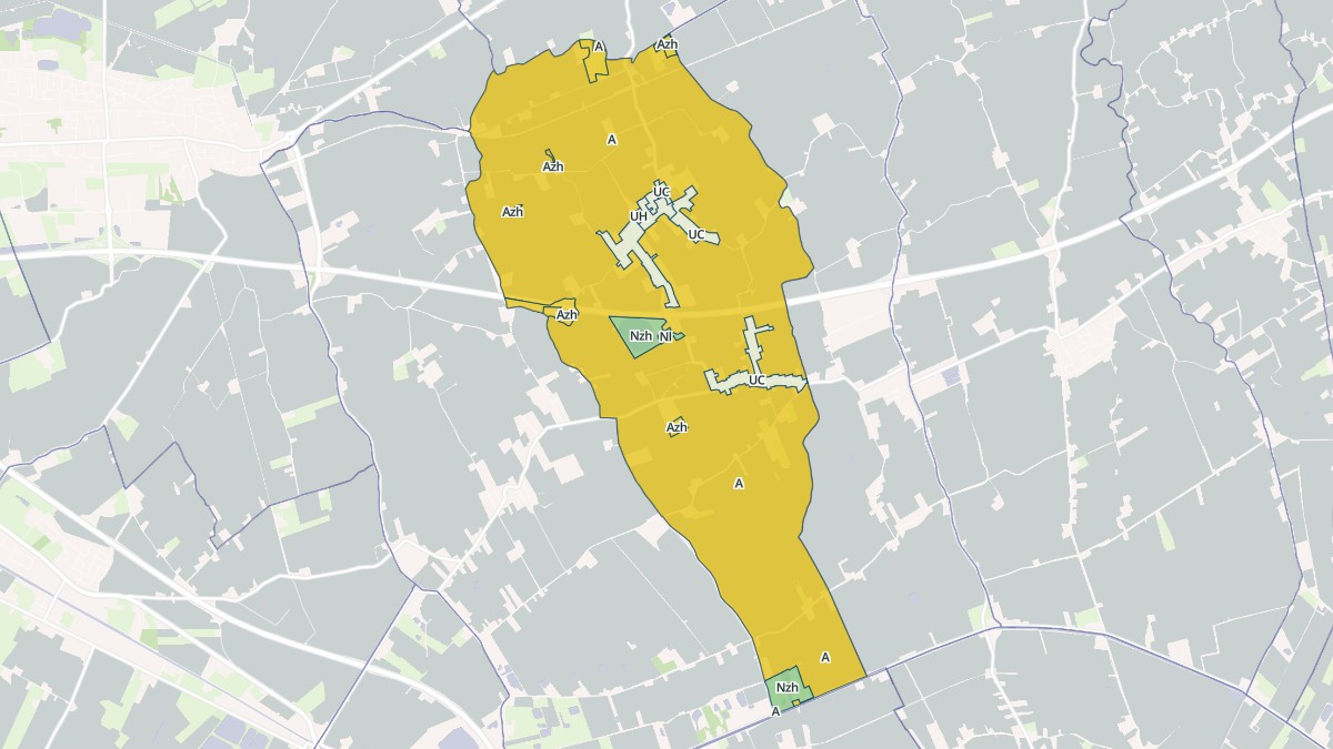 Aperçu cartographique de Offekerque, centré sur la commune