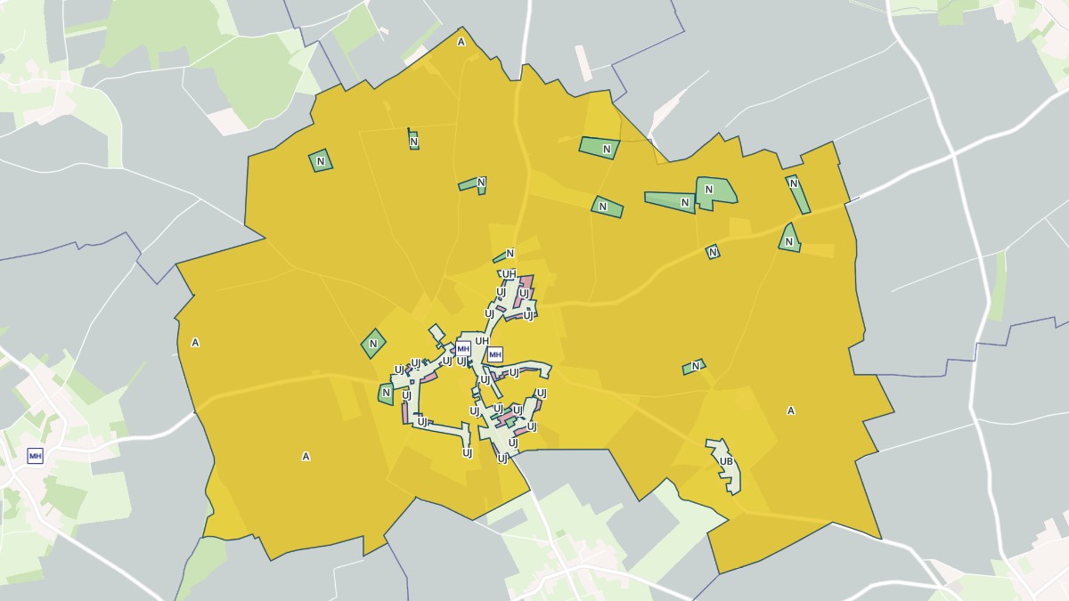 Aperçu cartographique de Penin, centré sur la commune