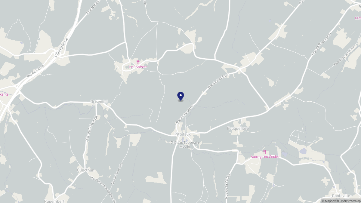 Aperçu cartographique de Pittefaux, centré sur la commune