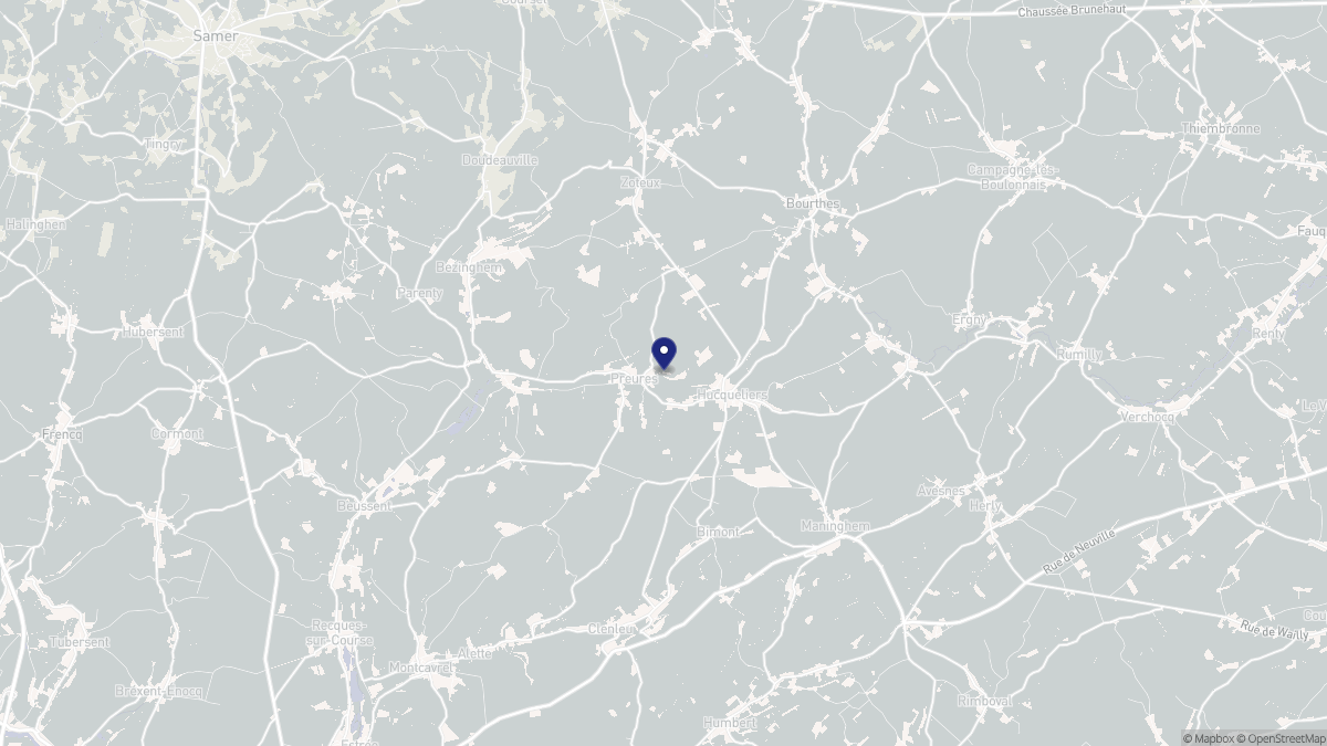 Aperçu cartographique de Preures, centré sur la commune