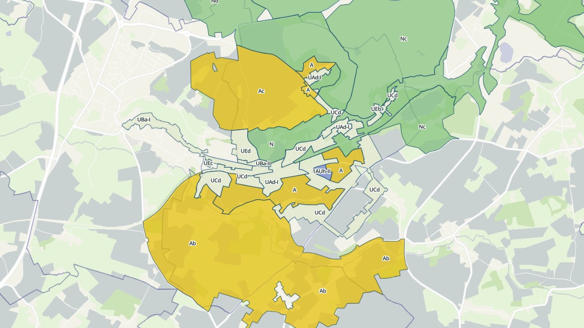 Aperçu cartographique de Rinxent, centré sur la commune