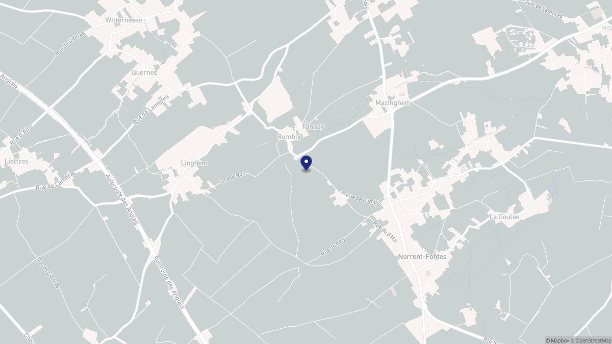 Aperçu cartographique de Rombly, centré sur la commune