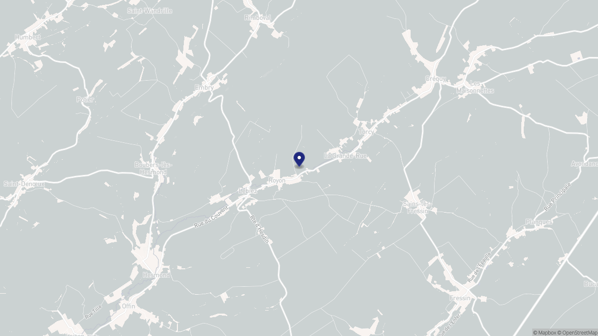 Aperçu cartographique de Royon, centré sur la commune