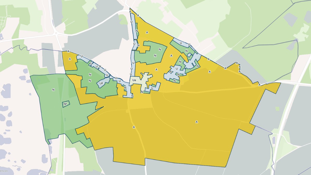 Aperçu cartographique de Saint-Aubin, centré sur la commune