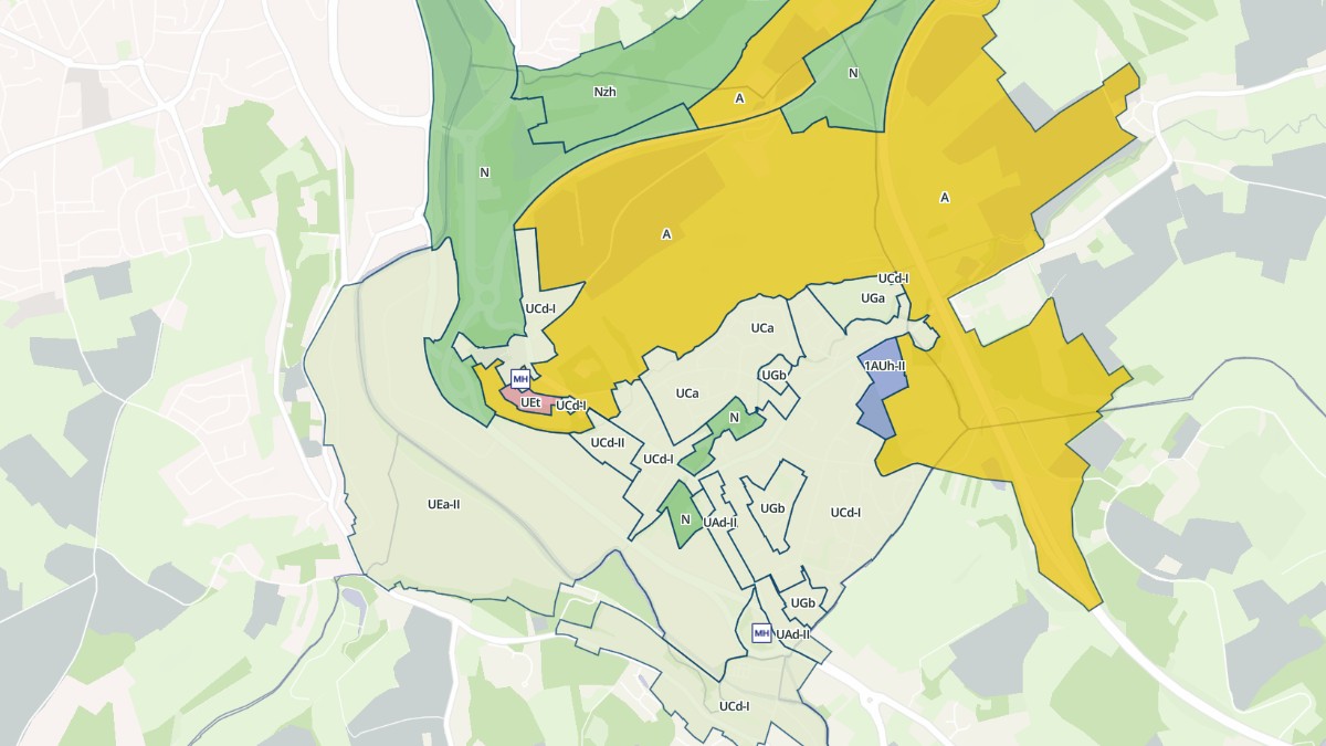 Aperçu cartographique de Saint-Léonard, centré sur la commune