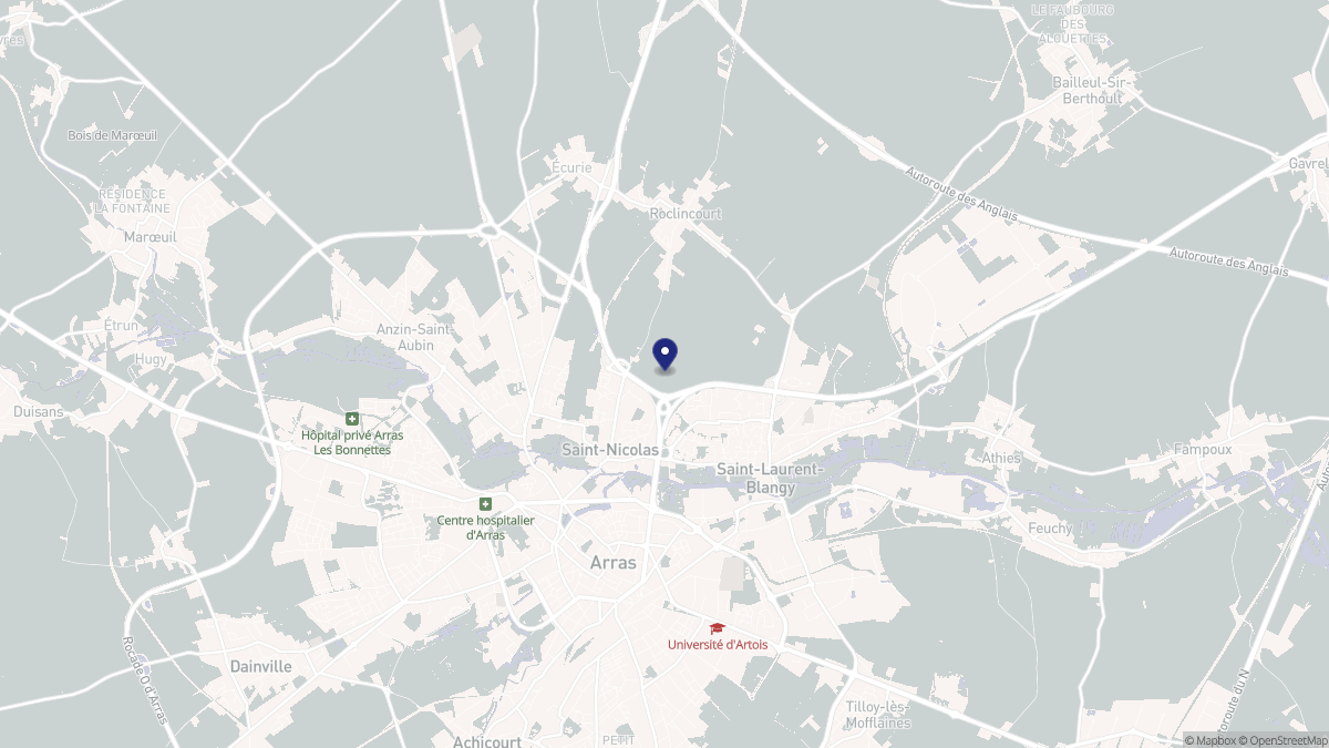 Aperçu cartographique de Saint-Nicolas, centré sur la commune