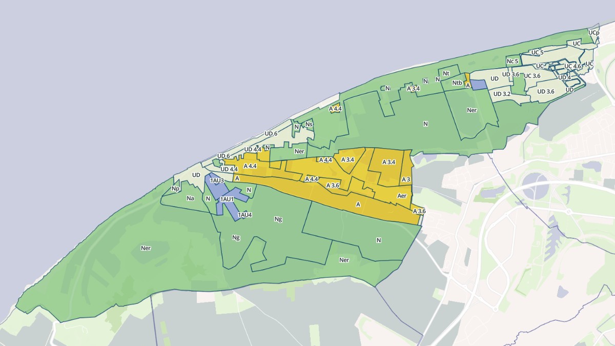 Aperçu cartographique de Sangatte, centré sur la commune