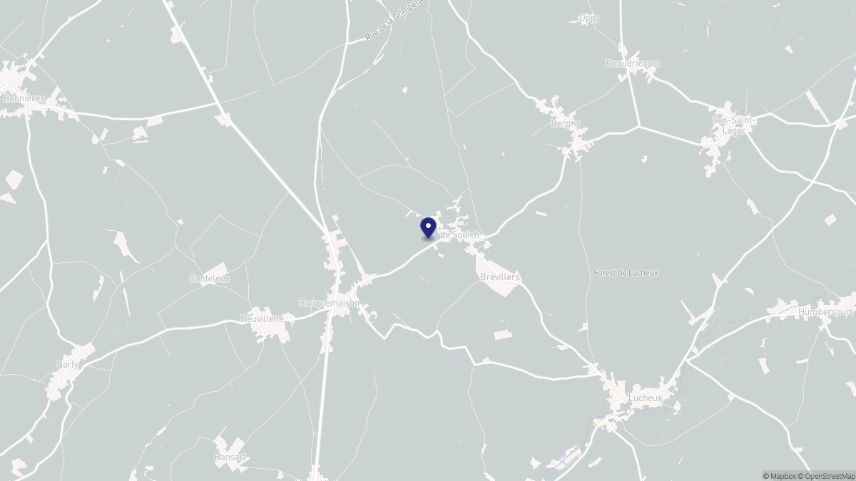 Aperçu cartographique de Le Souich, centré sur la commune