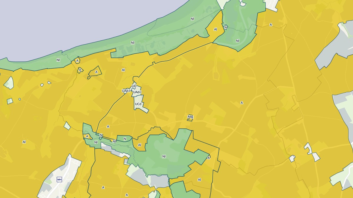 Aperçu cartographique de Tardinghen, centré sur la commune