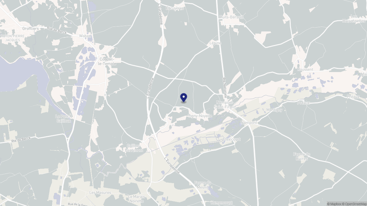 Aperçu cartographique de Tigny-Noyelle, centré sur la commune