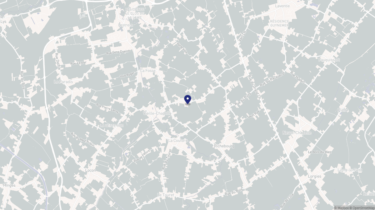 Aperçu cartographique de Vieille-Chapelle, centré sur la commune