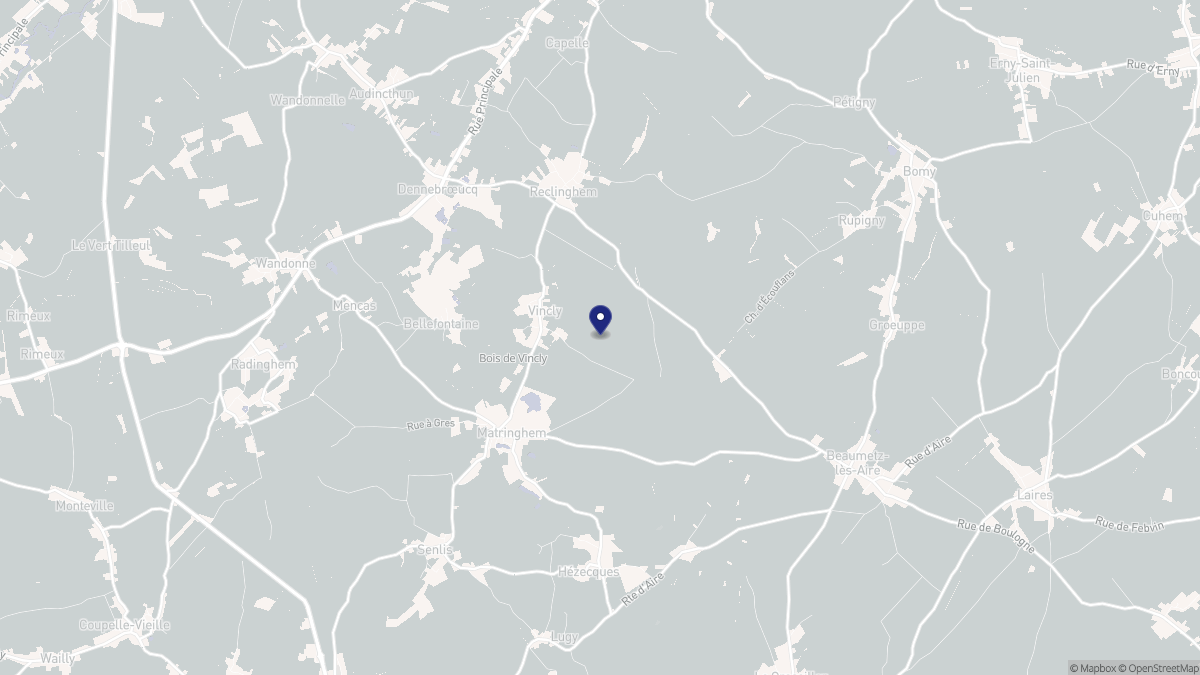 Aperçu cartographique de Vincly, centré sur la commune