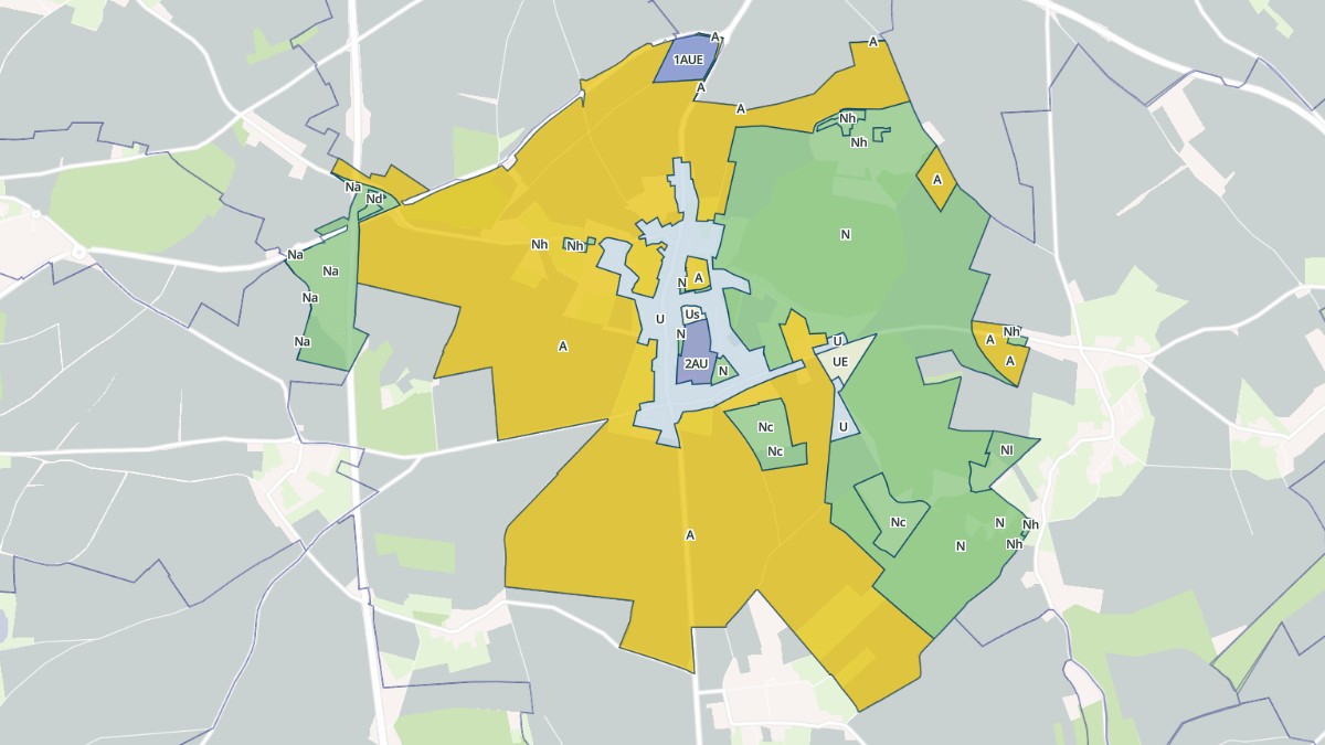 Aperçu cartographique de Wailly-Beaucamp, centré sur la commune