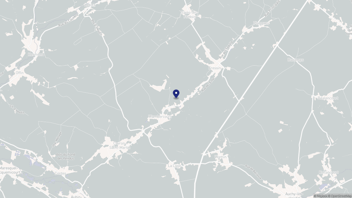 Aperçu cartographique de Wambercourt, centré sur la commune