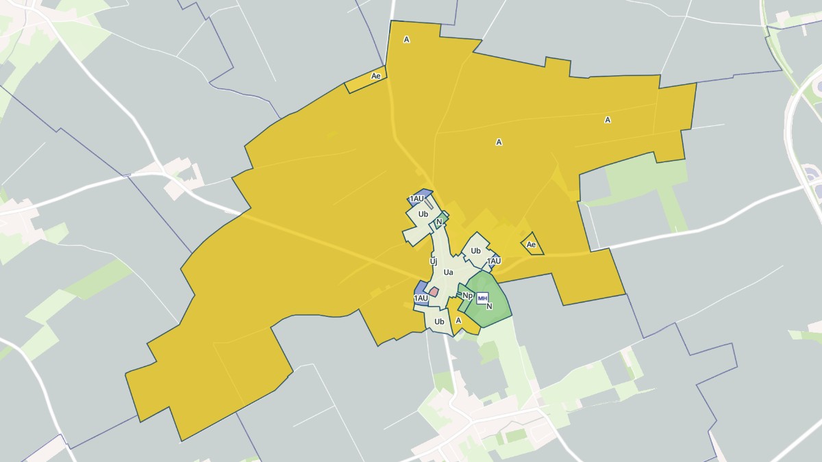 Aperçu cartographique de Warlus, centré sur la commune