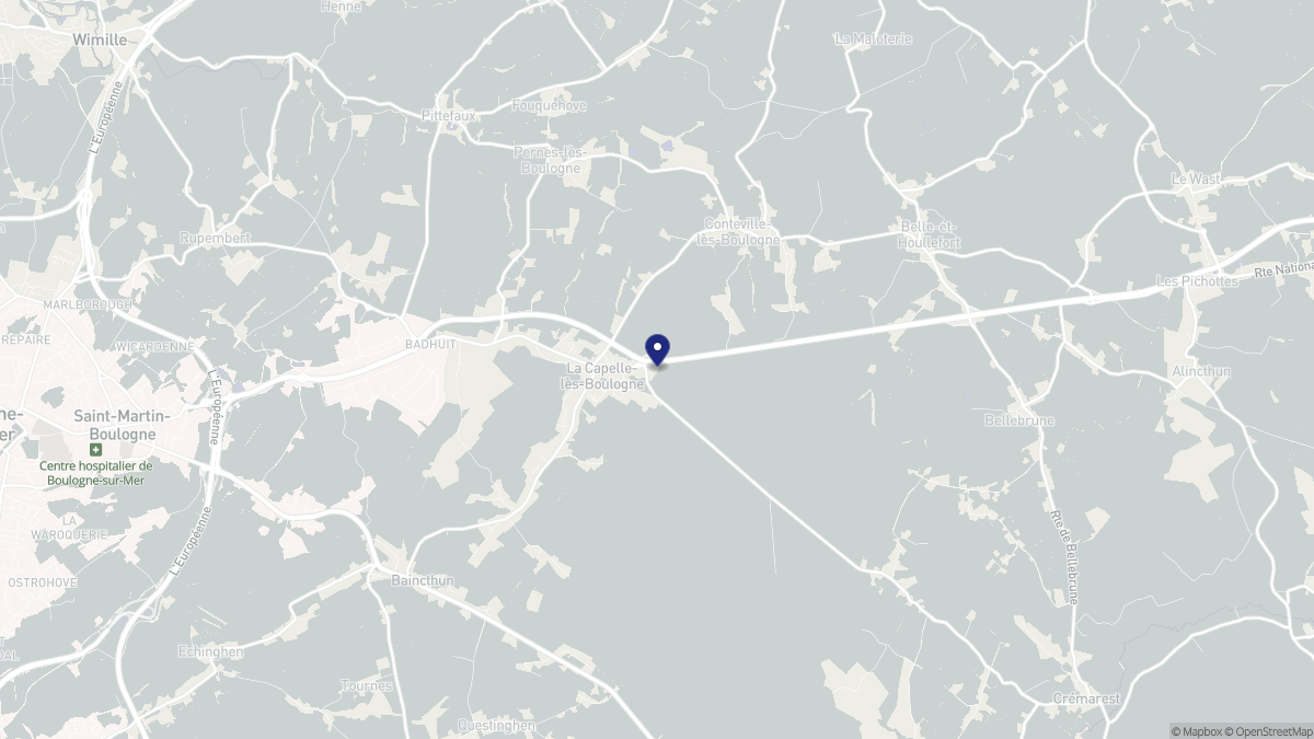Aperçu cartographique de La Capelle-lès-Boulogne, centré sur la commune