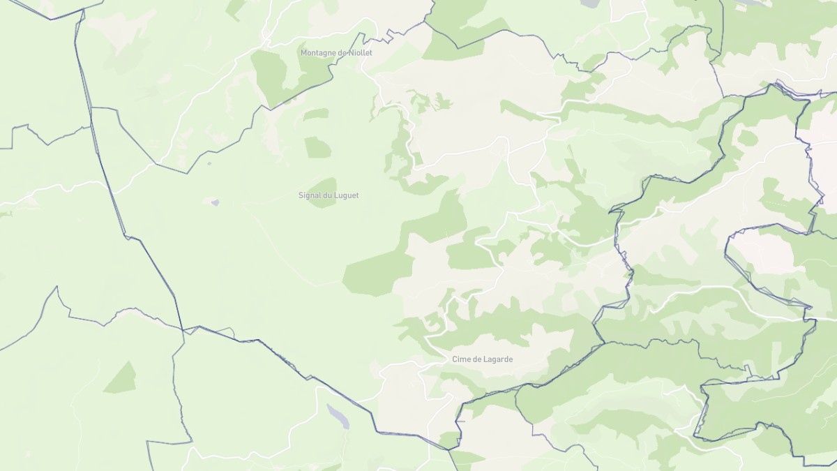 Aperçu cartographique de Anzat-le-Luguet, centré sur la commune