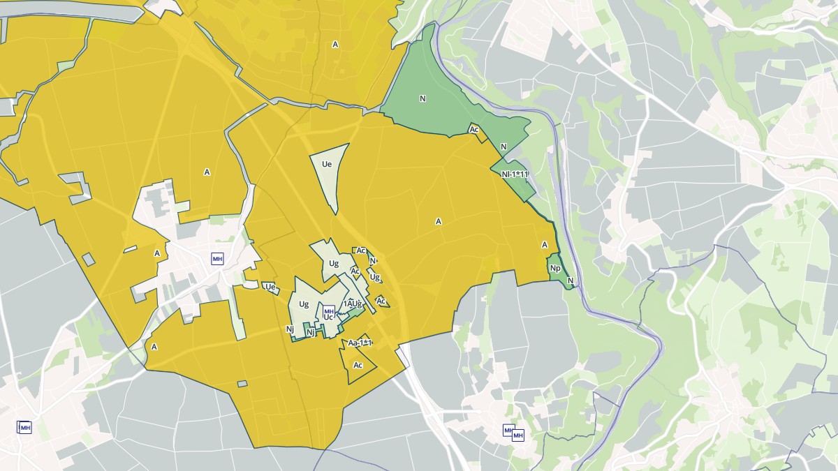 Aperçu cartographique de Authezat, centré sur la commune