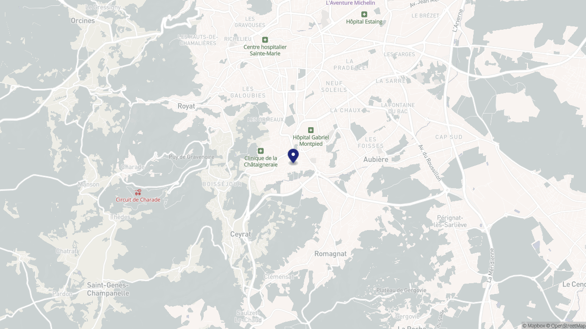 Aperçu cartographique de Beaumont, centré sur la commune