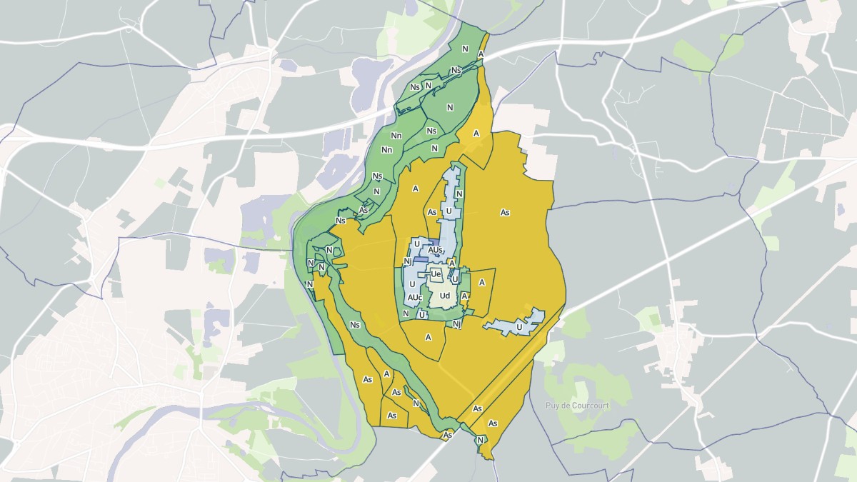 Aperçu cartographique de Beauregard-l'Évêque, centré sur la commune