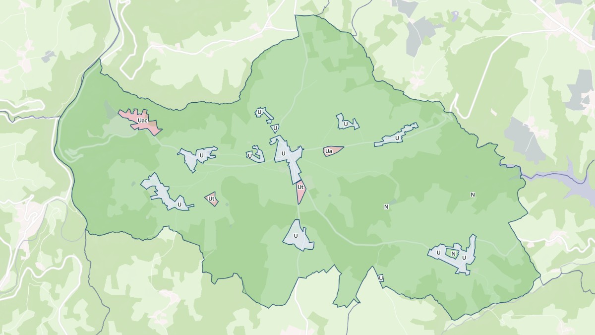 Aperçu cartographique de Blot-l'Église, centré sur la commune