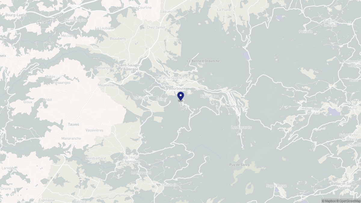 Aperçu cartographique de La Bourboule, centré sur la commune
