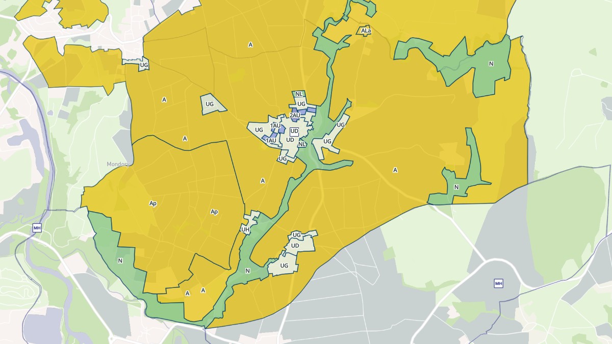 Aperçu cartographique de Brenat, centré sur la commune