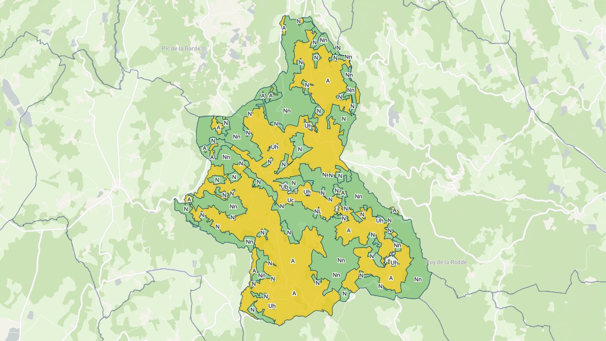 Aperçu cartographique de Brousse, centré sur la commune
